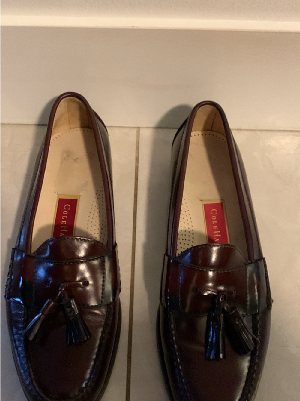 Cole Haan Men’s Tassel Loafers in Burgundy Brown